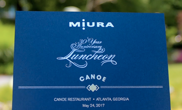 Miura's 30th anniversary luncheon at Canoe in Atlanta, GA